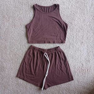 XS SHEIN Crop Top & Short Set